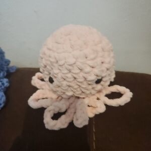 Cute Pink Crochet Octopus Plush